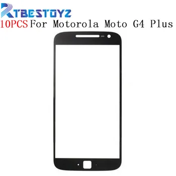 

RTBESTOYZ 10PCS/Lot Black White For Motorola Moto G4 Plus Front Glass 5.5" Touch Screen Outer Panel Lens Repair Replacement Part