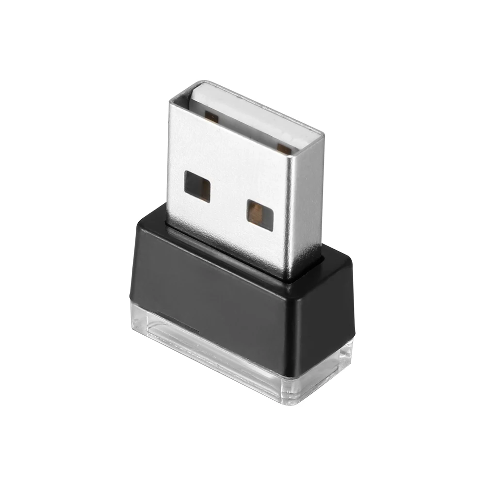 Светодиодный мини USB прикуриватель автомобиля атмосферные огни декоративные