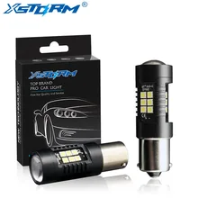 2 шт. P21W светодио дный лампы 1156 BA15S светодио дный s 21 3030SMD Авто лампочки Обратный лампы белый желтый красный R5W 12 В автомобилей указатель поворота