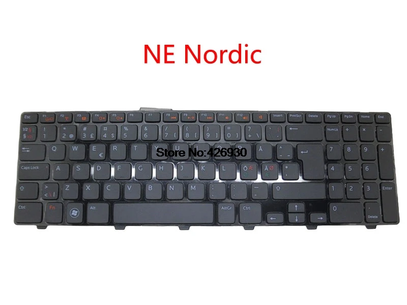 

Laptop Keyboard For DELL For Inspiron 15R N5110 N5050 N5040 M5110 M511R FR French NE Nordic SL Swiss SW Hebrew HB Japanese JP