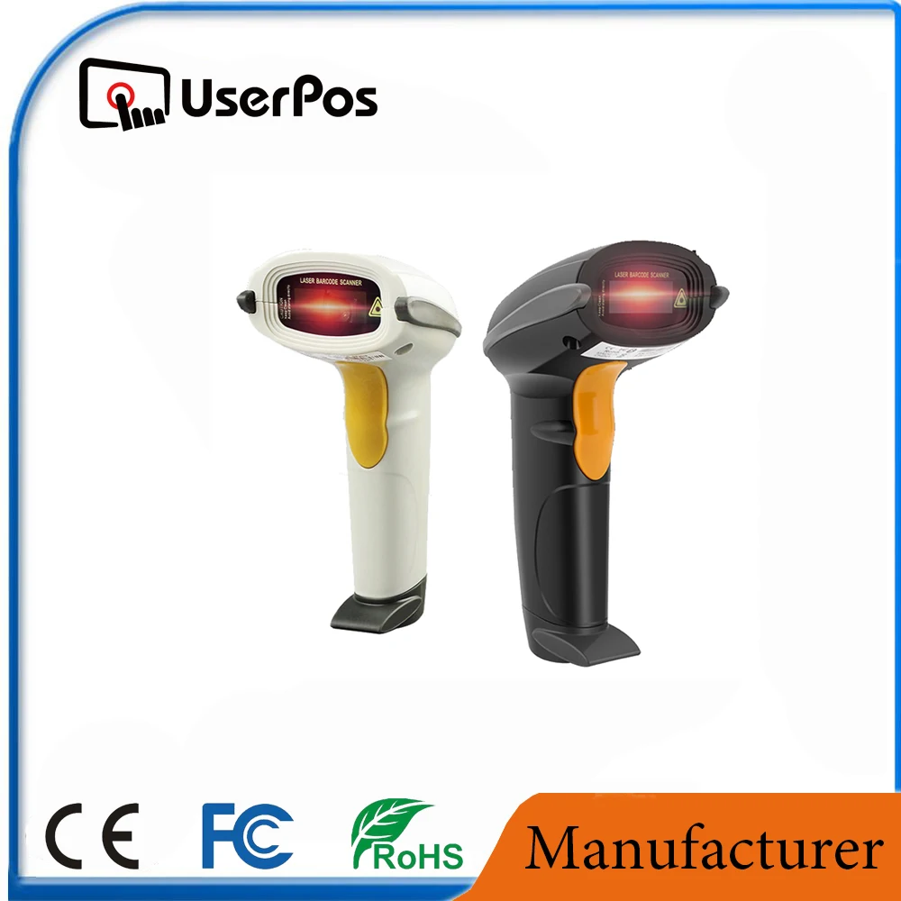 

Supermarket 1d Handheld USB Windows Laser Barcode Scanner 1d Laser Barcode Scanner