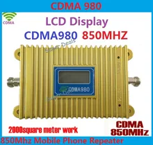 ЖК-Дисплей CDMA 980 850 МГц Сигнала Мобильного Телефона CDMA Booste Repeater Усилитель Покрытие 2000 квадратных + Адаптер Питания Бесплатно доставка