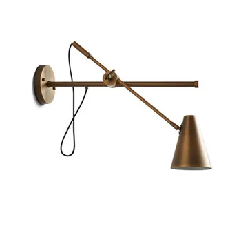 

Loft Style Iron Rocker Arm LED Wall Light Fixtures Adjust Wall Sconce Industrial Vintage Lighting Indoor Antique Lamp Decorate