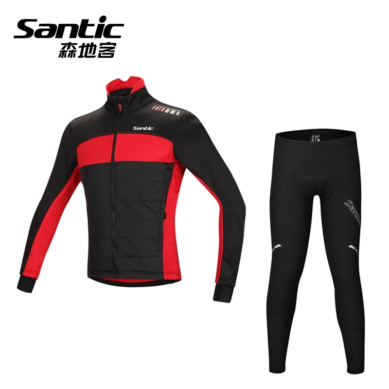 Santic font b Cycling b font font b Jersey b font Sets Winter Thermal Fleece font