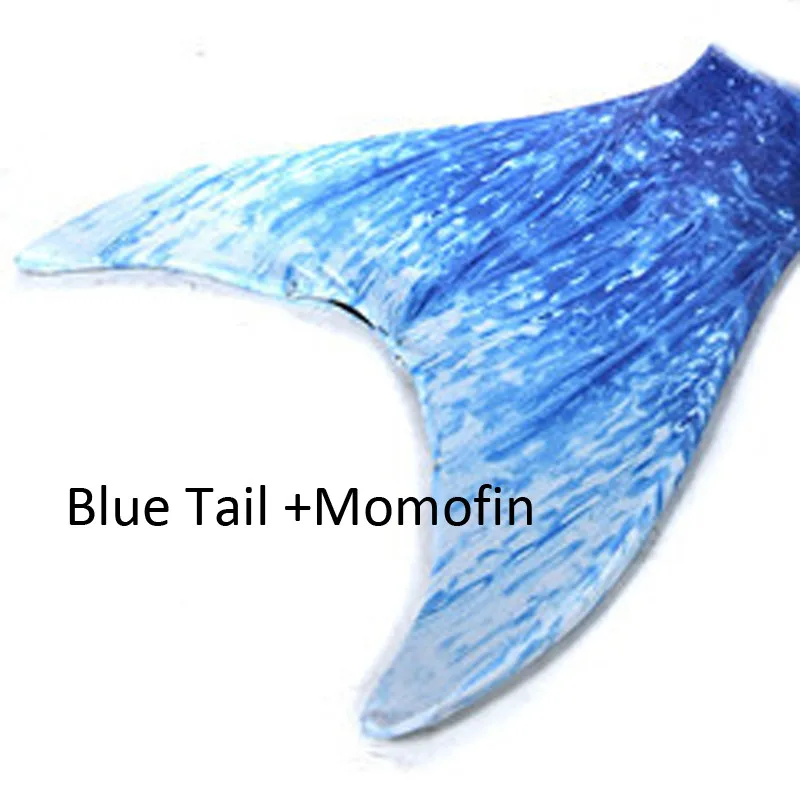Новая мода взрослых хвост русалки с монофином для плавания русалка косплей - Цвет: blue tail monofin
