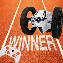 RC Jumping Bounce Car off-road vehicl Stunt Robot Car 4CH 2.4Ghz Flexible Wheels Flashing Musical Shock Resistant Toy for Boys