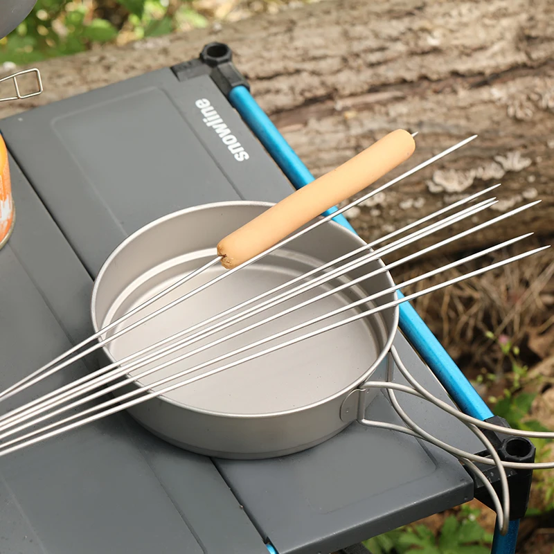 

Rover Camel outdoor picnic Barbecue prod Titanium skewers grill BBQ meat brochette shish kebab skewers roasting needles