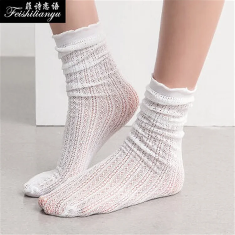 2019 Calcetines Mujer женские носки корейские хлопковые тонкие полые Носки универсальные