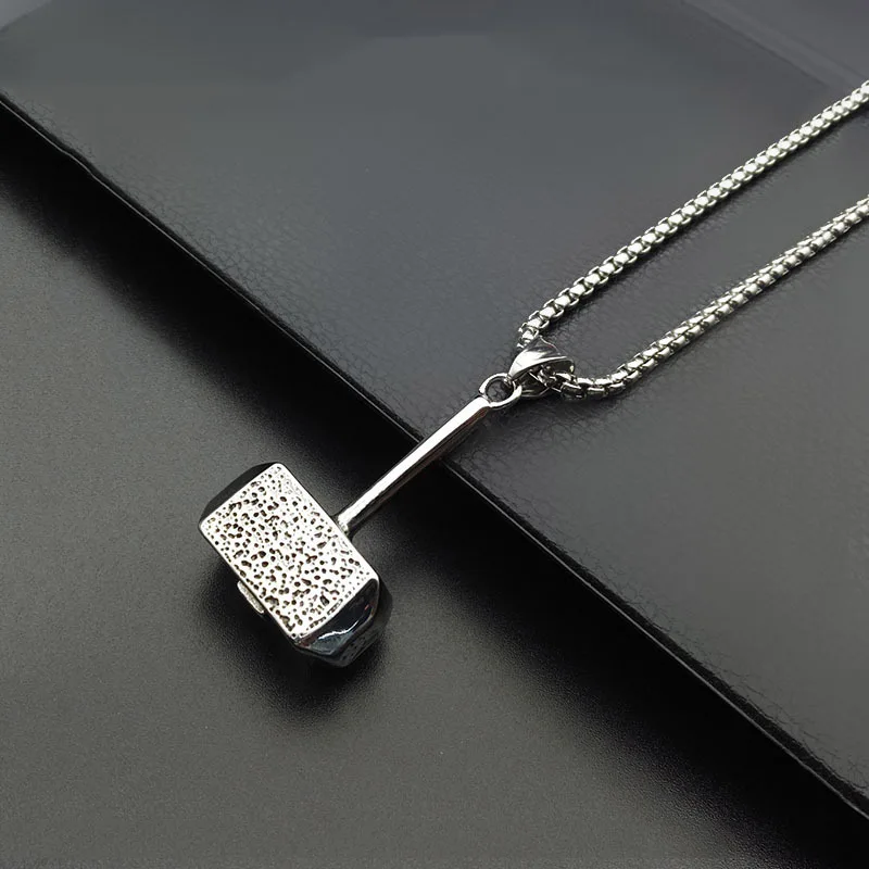 Модное ожерелье с кулоном Thor Hammer из нержавеющей стали для мужчин и женщин Mjolnir's