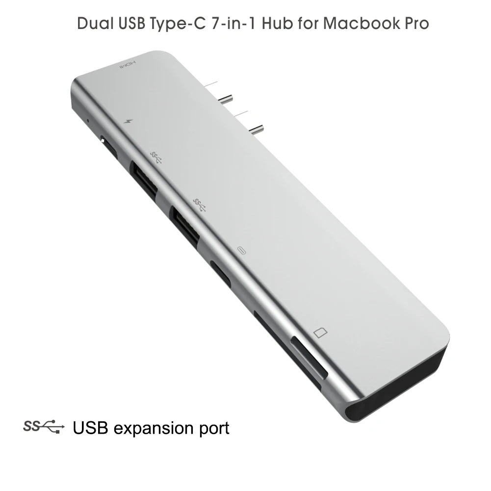 USB 3,0 type-C концентратор к HDMI адаптер USB C концентратор с концентратором 3,0 TF считыватель SD карт слот PD