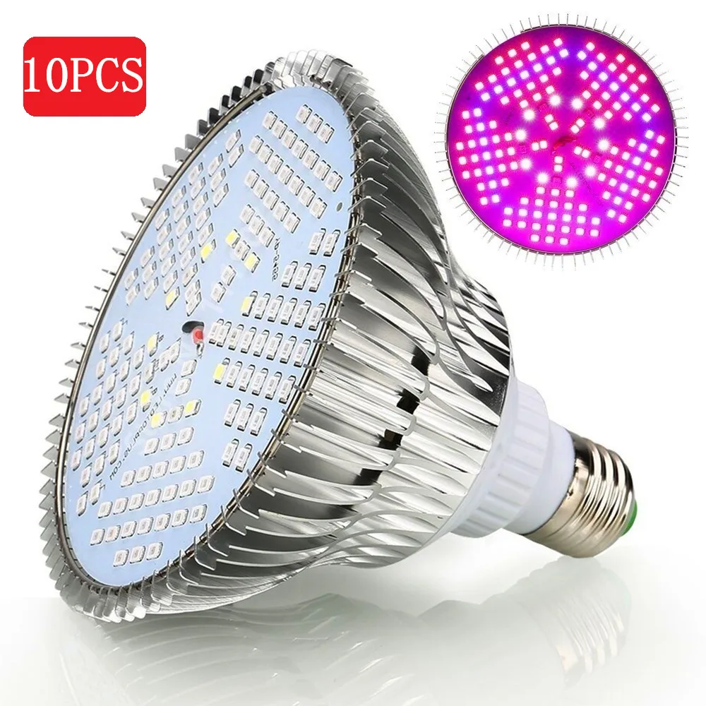 

[10pcs/Pack] 150LED Grow Light 100W Full Spectrum AC85~265V E27 LED Plant Lamp for Indoor Garden Growth Flowering Hydroponics