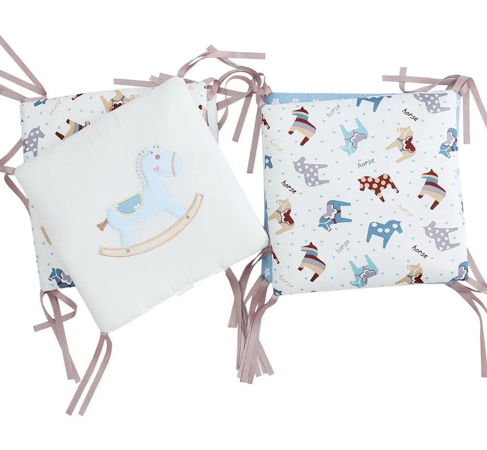 Хлопковые бамперы с изображением животных зебры детское постельное белье-бампер для новорожденных кровать для малыша москитная сетка вокруг подушки Детские бамперы