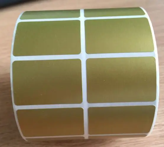 Clearance custom matt gold PET stickers, waterproof oilproof tear resistant for luxury decoration, Item No. CU09 5