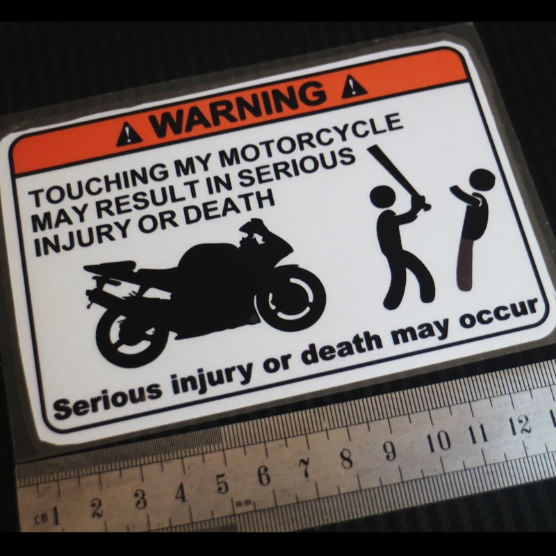 

1PCS moto car Styling Decals For DONT TOUCH MY motorcycle warning Reflective stickers