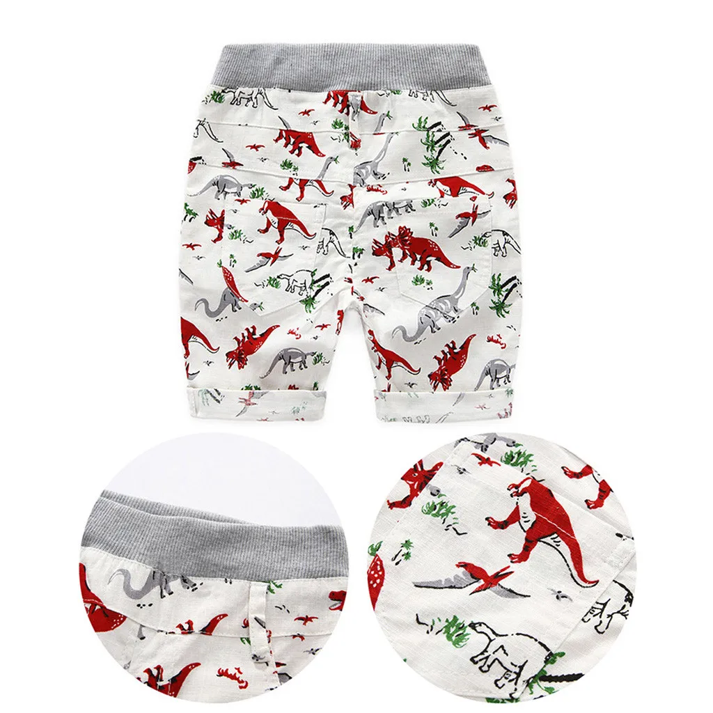 Детская одежда летние шорты для мальчиков и девочек, детские штаны с принтом динозавра детские свободные шорты pantalones cortos# LR3