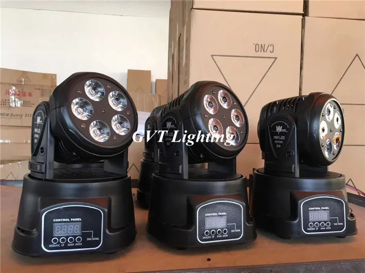 6 шт./лот светодиодная моющаяся движущаяся головка Mini 5x18 Вт RGBWA + UV для дискотеки