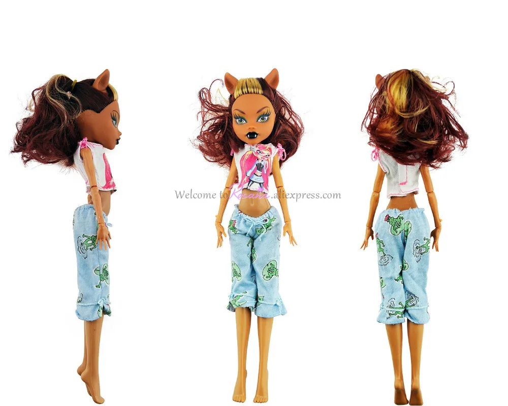 Rosana/Одежда для куклы Monster High, повседневная одежда, костюм, вечерние костюмы, юбка, кофта и штаны, штаны, наряд, аксессуары для кукол