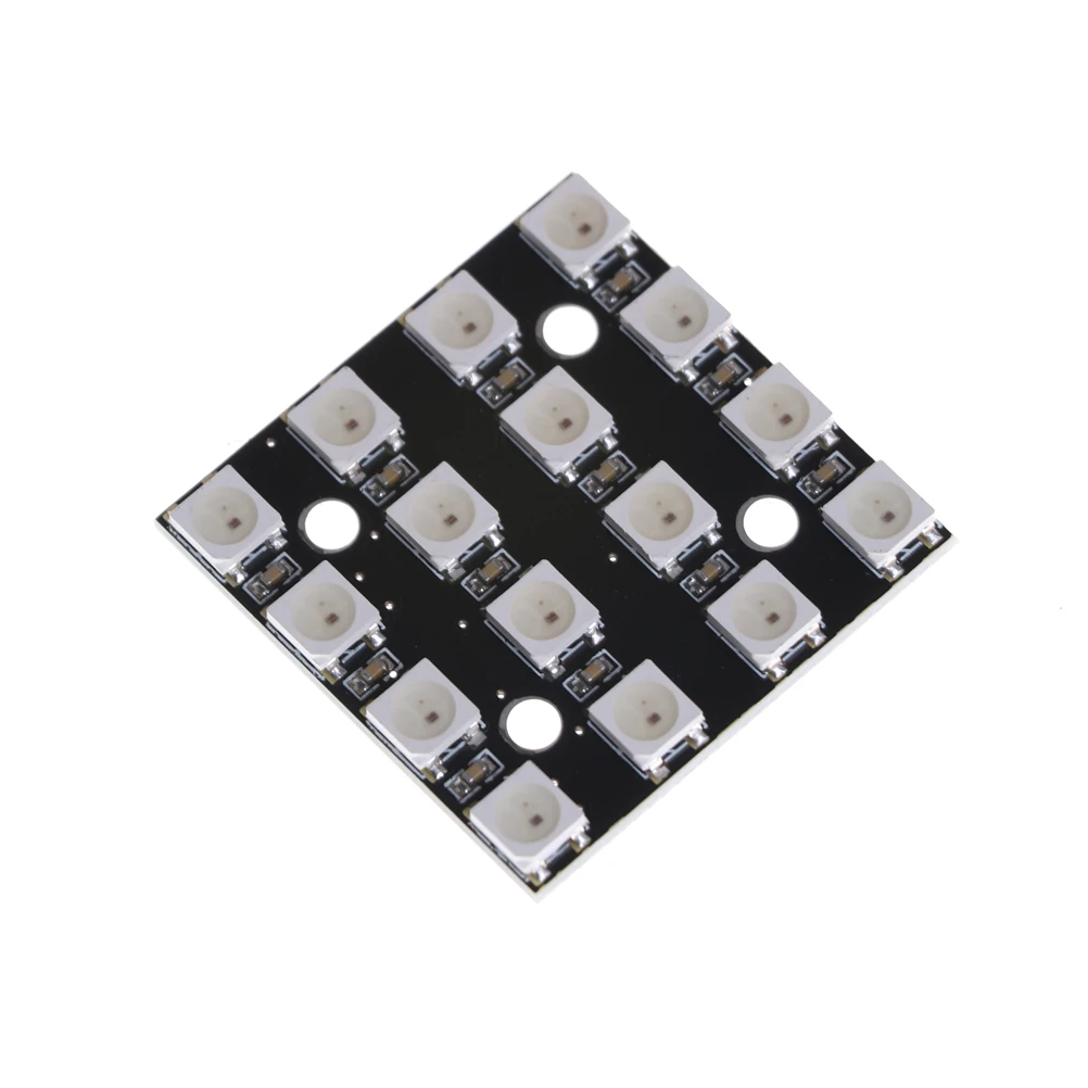 Новый 1 x RGB светодиодный 4x4 16-бит WS2812 5050 RGB светодиодный + интегрированные драйверы для arduino