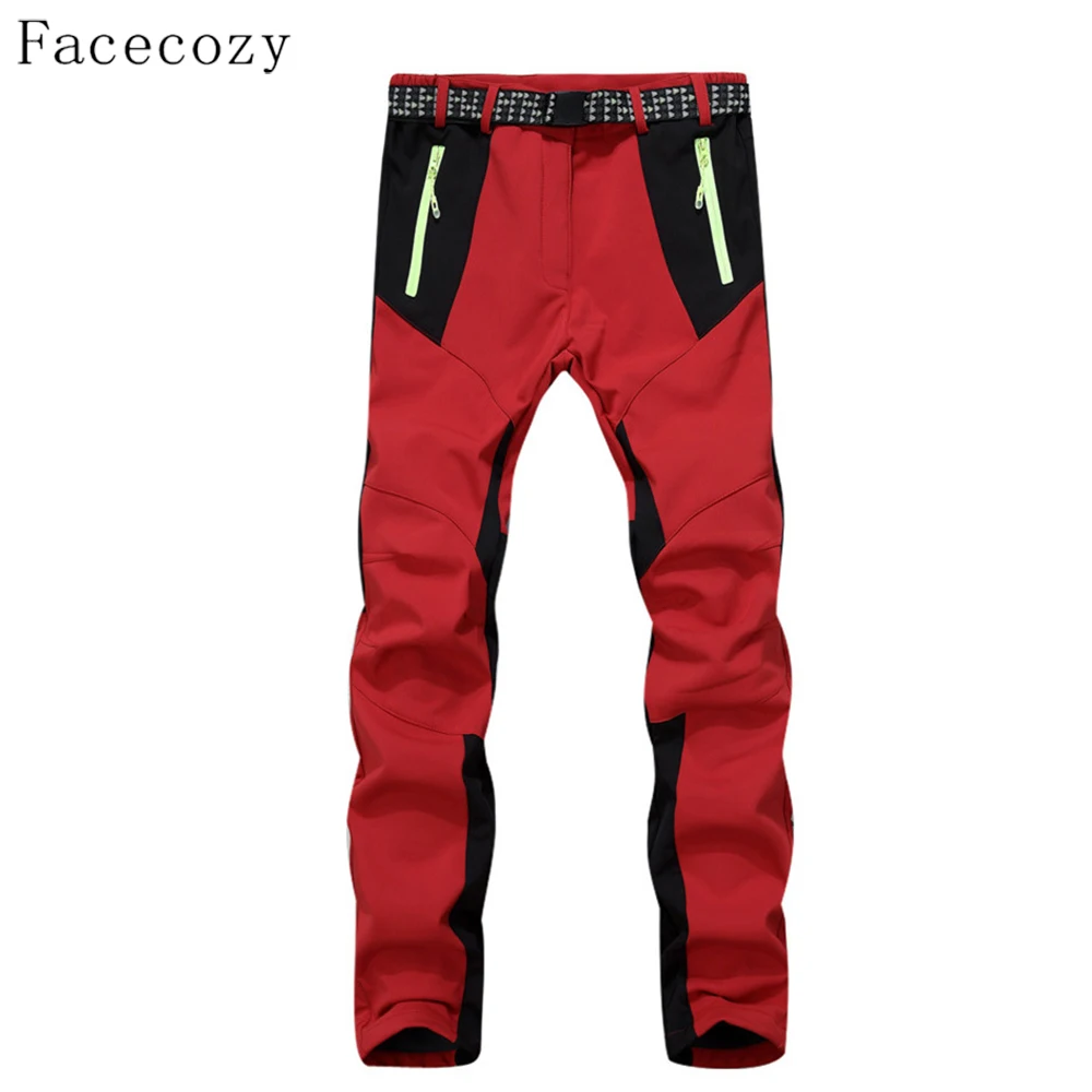 Facecozy invierno mujeres Softshell caminar pantalones interior diseño del remiendo de lana acampar al aire libre a prueba de viento Trekking Pantalones Facecozy invierno mujeres Softshell caminar pantalones interior diseño del remiendo de lana acampar al aire libre a prueba de viento Trekking Pantalones