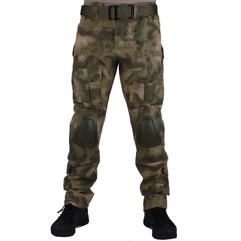 Охотничьи камуфляжные штаны tactische Broek AT-FG broek en kniebeschermers военная игра косплей униформа