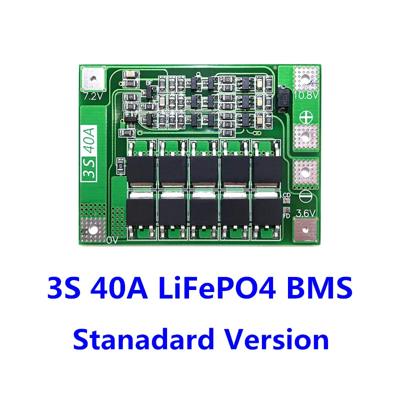 3S 40A 9,6 V 10,8 V 18650 LiFePO4 BMS/железо литиевая батарея Защитная плата с выравниванием startable дрель стандарт/баланс