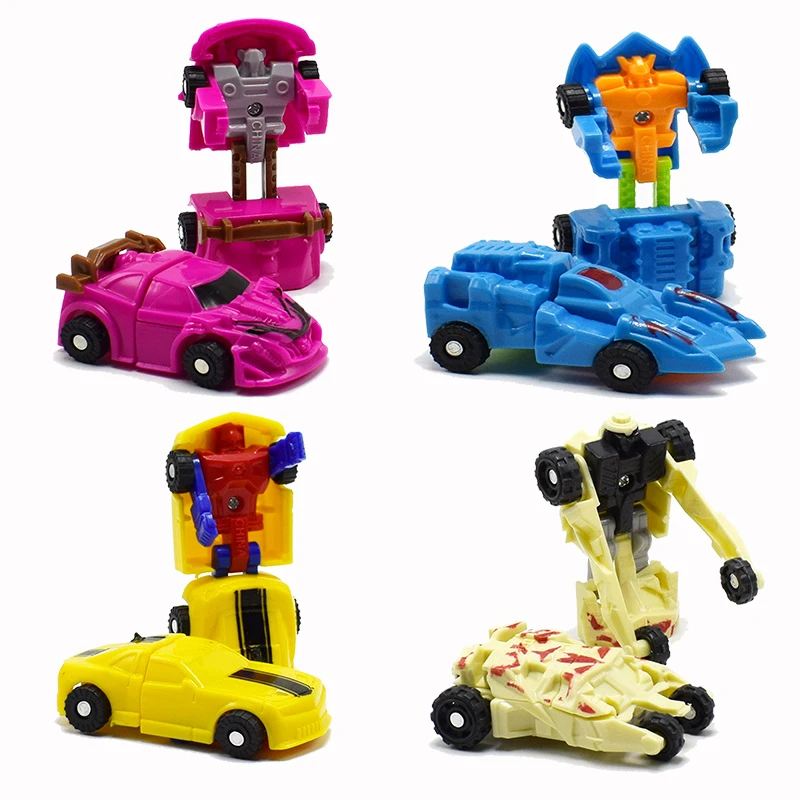 

21Pcs/lot super Mini Transformation Robot car Model Deformation Cars Transform plane ship chariot action Figures Toy Figure