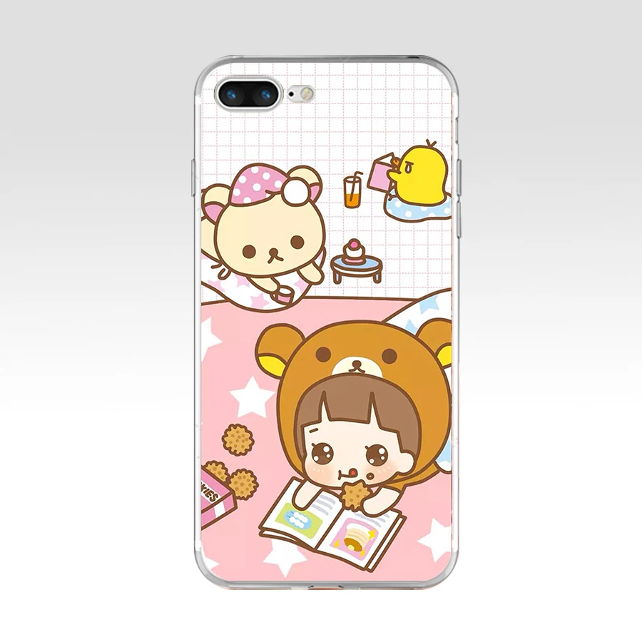 85AQ Забавный милый мультфильм Rilakkuma Мягкий ТПУ силиконовый чехол для Apple iPhone 6 6s 7 8 plus чехол - Цвет: 13