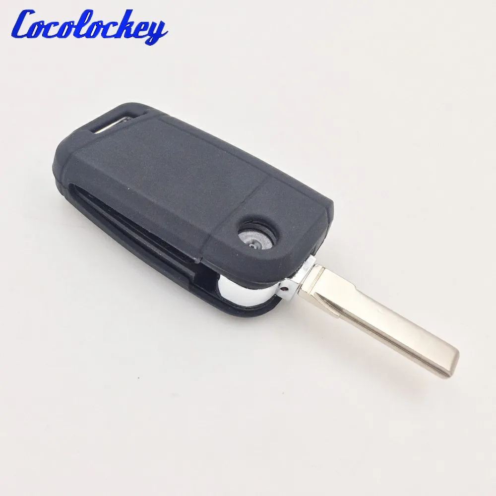 Silicone Car Key Cover Case Protect for VW Golf 7 MK7 for Skoda for seat flip remote key 3 button (5)