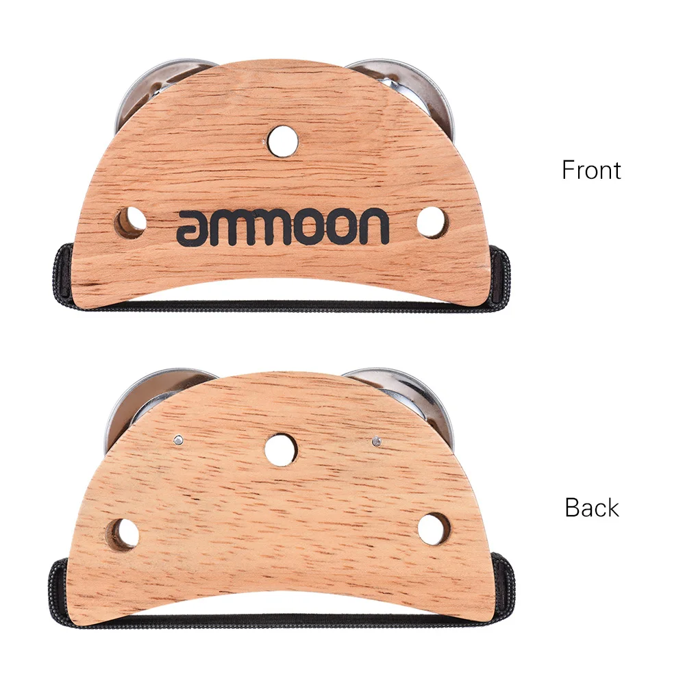 Elliptical Cajon Box Drum Companion Accessory Foot Jingle Tambourine for Hand Percussion Instruments drum percussion accessories drum accessories wooden tambourine