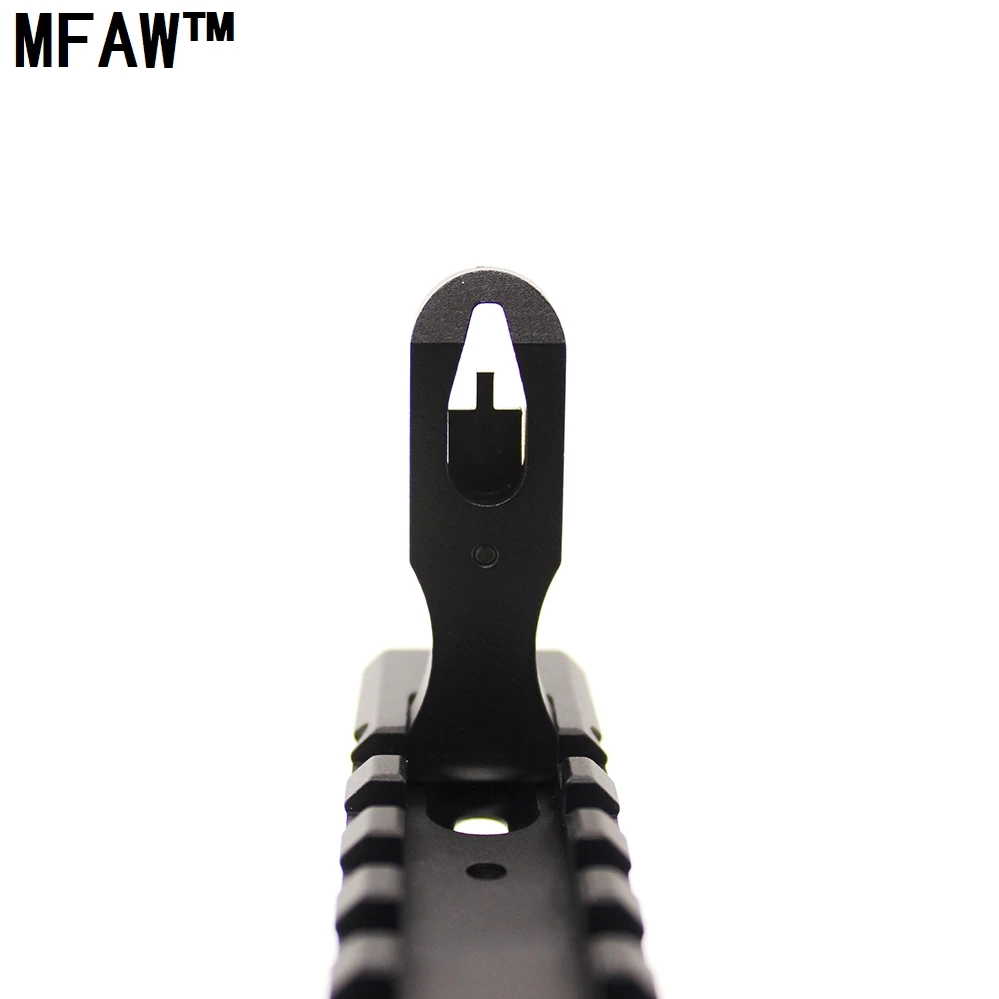 Резервный вид верхний рельс, металлические Пикатинни секции передний задний флип-ап прицелы для MP7