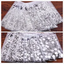 Кристально чистый Стекло нейл-арта украшения ss3 ss4 ss5 ss6 ss8 ss10 ss16 ss20 ss30 ss34 ss50 Стекло Б ез исправлений ногтей Стразы