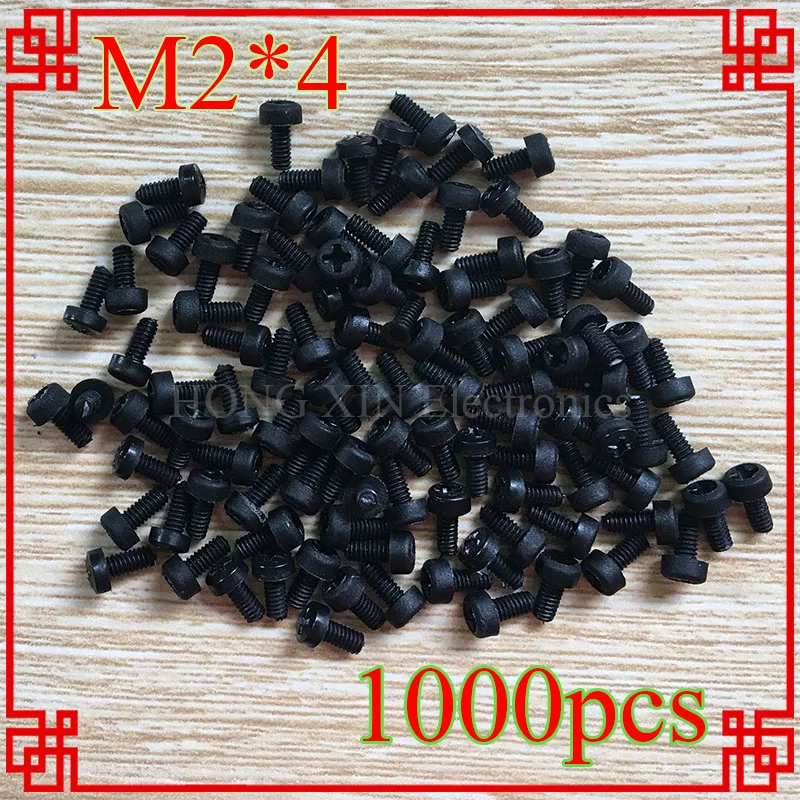 

1000pcs M2*4 black nylon phillips round pan head screw Plastic screw Nylon bolt