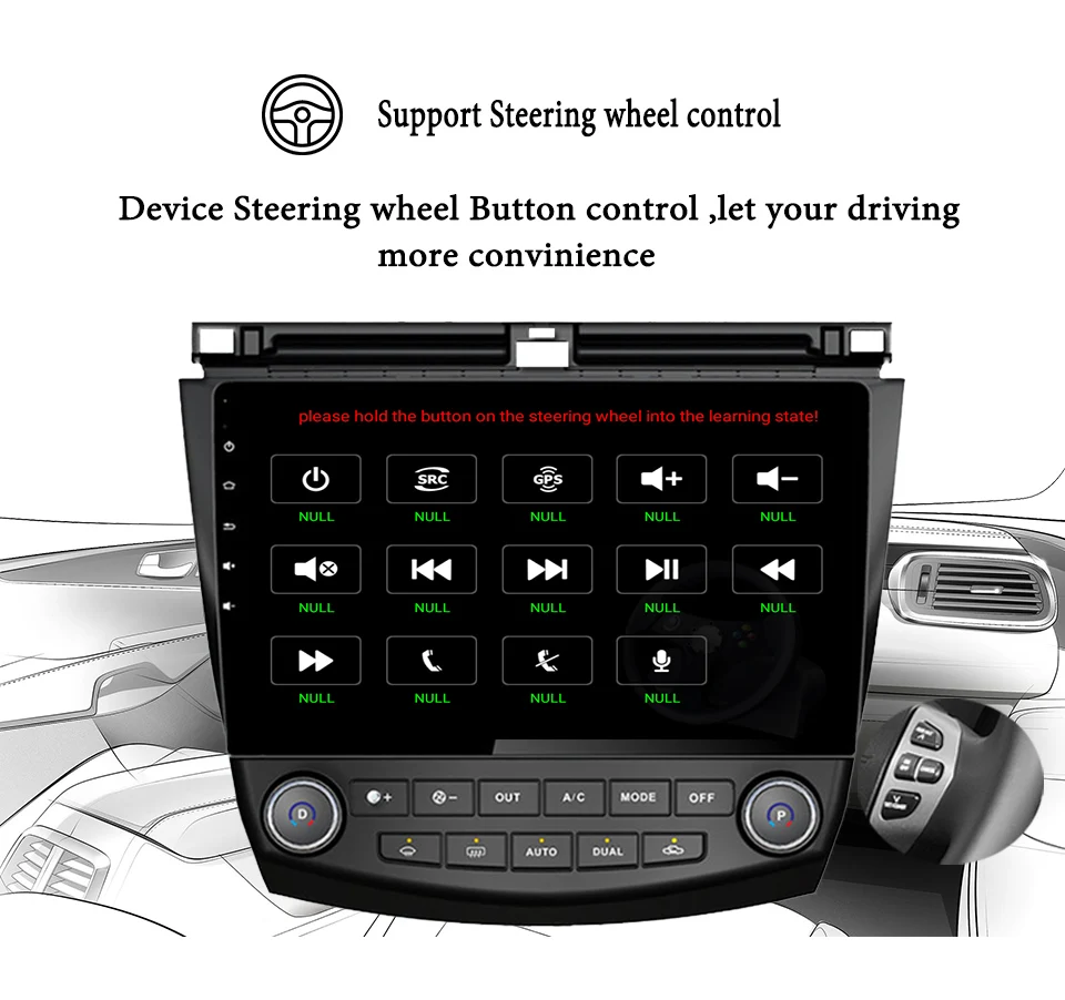 Android 9 0 автомобильный dvd 1024*600 gps мультимедийный плеер для Honda Accord 7 2003 2007 НАВИГАЦИЯ