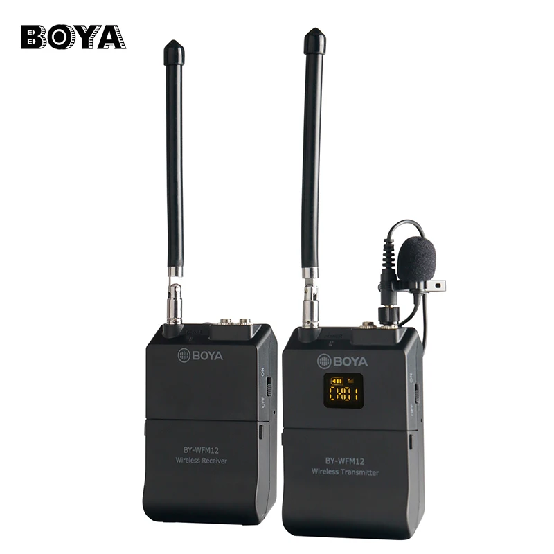 BOYA BY WFM12 Беспроводная VHF микрофонная система для DSLR камеры iPhone видеокамера аудио