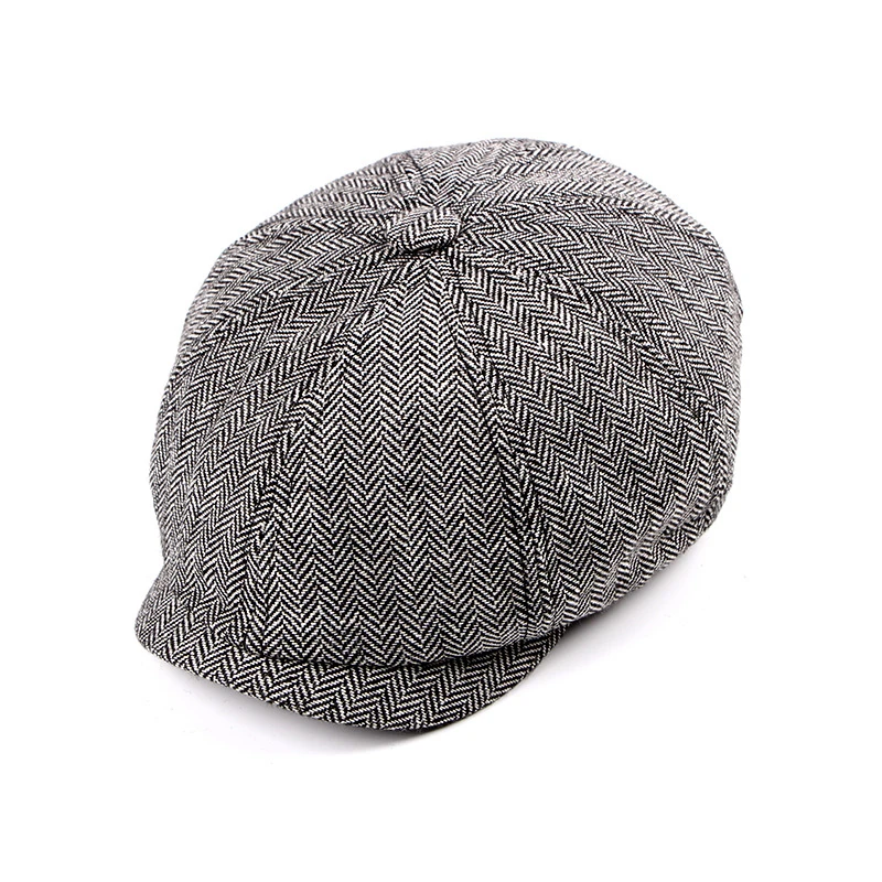 

Peaky Blinders Men Berets Hat Vintage Herringbone Octagon Autumn Winter Warm Casual Pumpkin Hat Gatsby Flat Beret Hats Caps