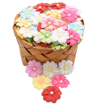 

50Pcs Artifical Flowers Slk Flower Heads DY Wreath Scrapbooking Craft Accessories Home Wedding Christmas Birthday Party oraments