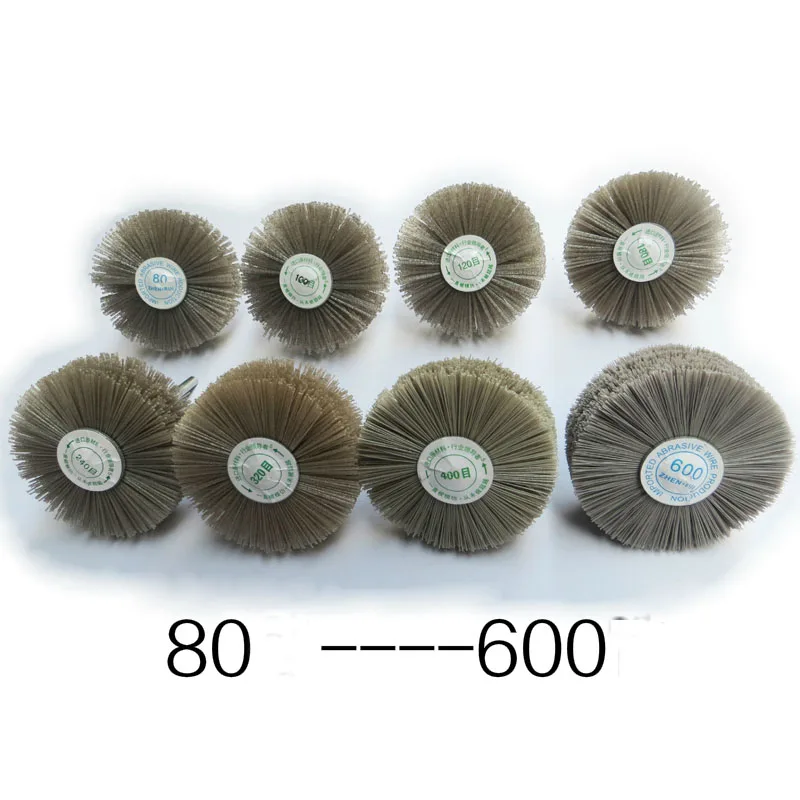 4 pieces Abrasive Wire Grinding Flower Head  Polishing Brush 6mm shank for Grinding Tool Accessories