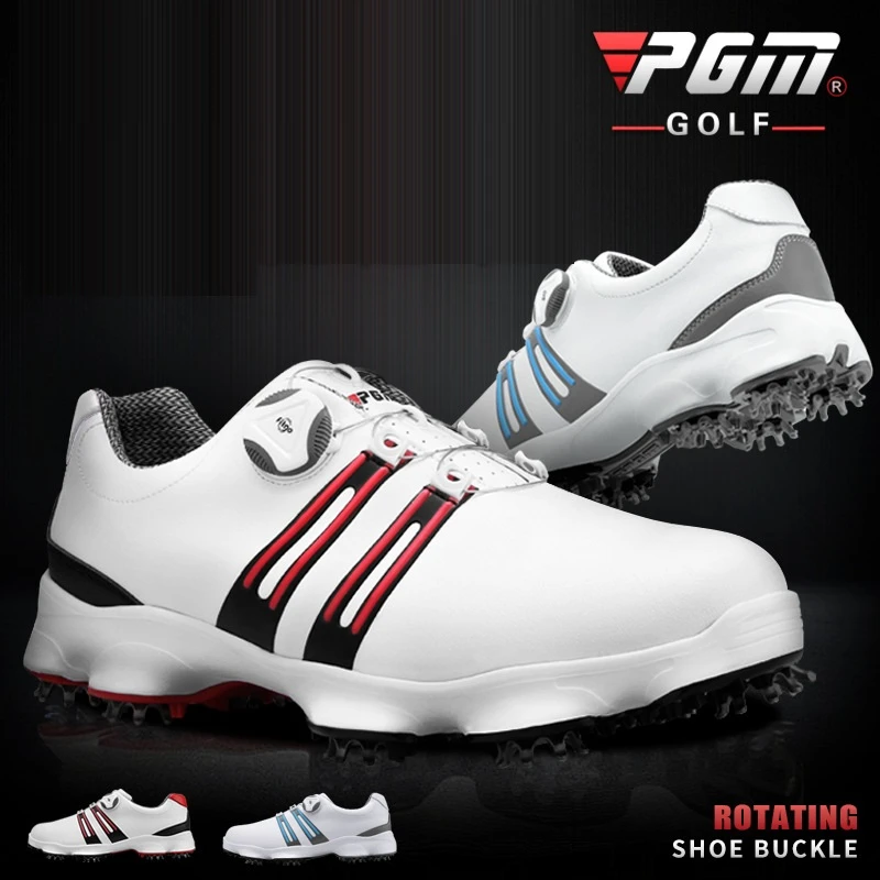 

Pgm Golf Shoes Mens Rotating Buckle Golf Sneakers Sports Waterproof Men Activities Shoes Breathable Training Footwear D0471
