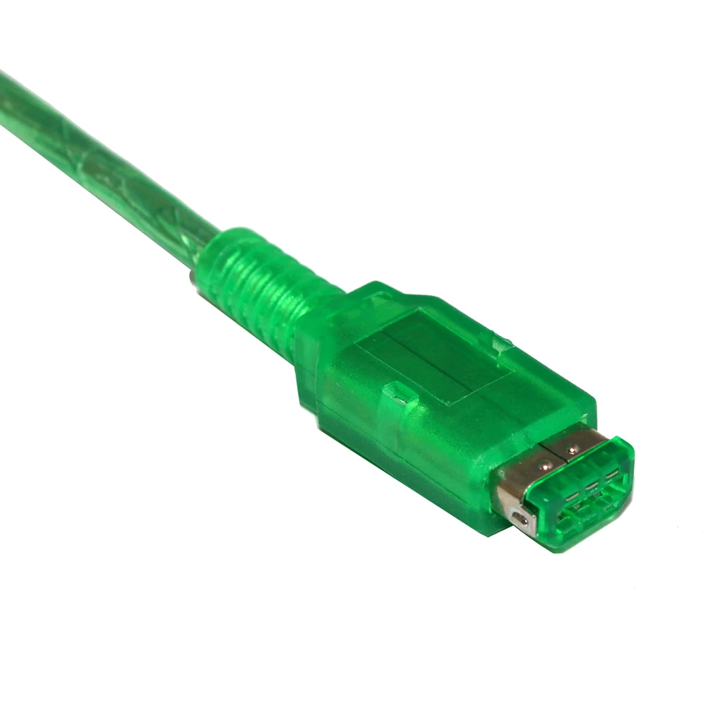 10 шт. два в одном двойной линии прозрачный зеленый для GB/GBC/GBP/GB 2 плеер игровой кабель Универсальный 2 в 1