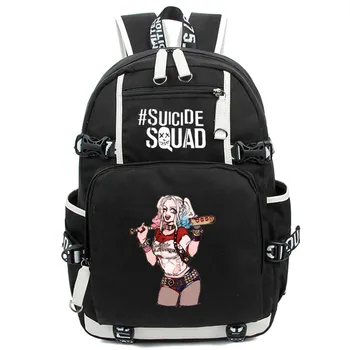 

New Suicide Squad Backpack Canvas School Laptop Students Fun Girls Boys Bags Gifts