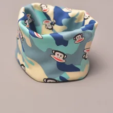 Осенне-зимний бархатный утепленный детский шарф хлопковые набивные шарфы для мальчиков и девочек шейные шарфы с рисунком для малышей от 1 до 6 лет