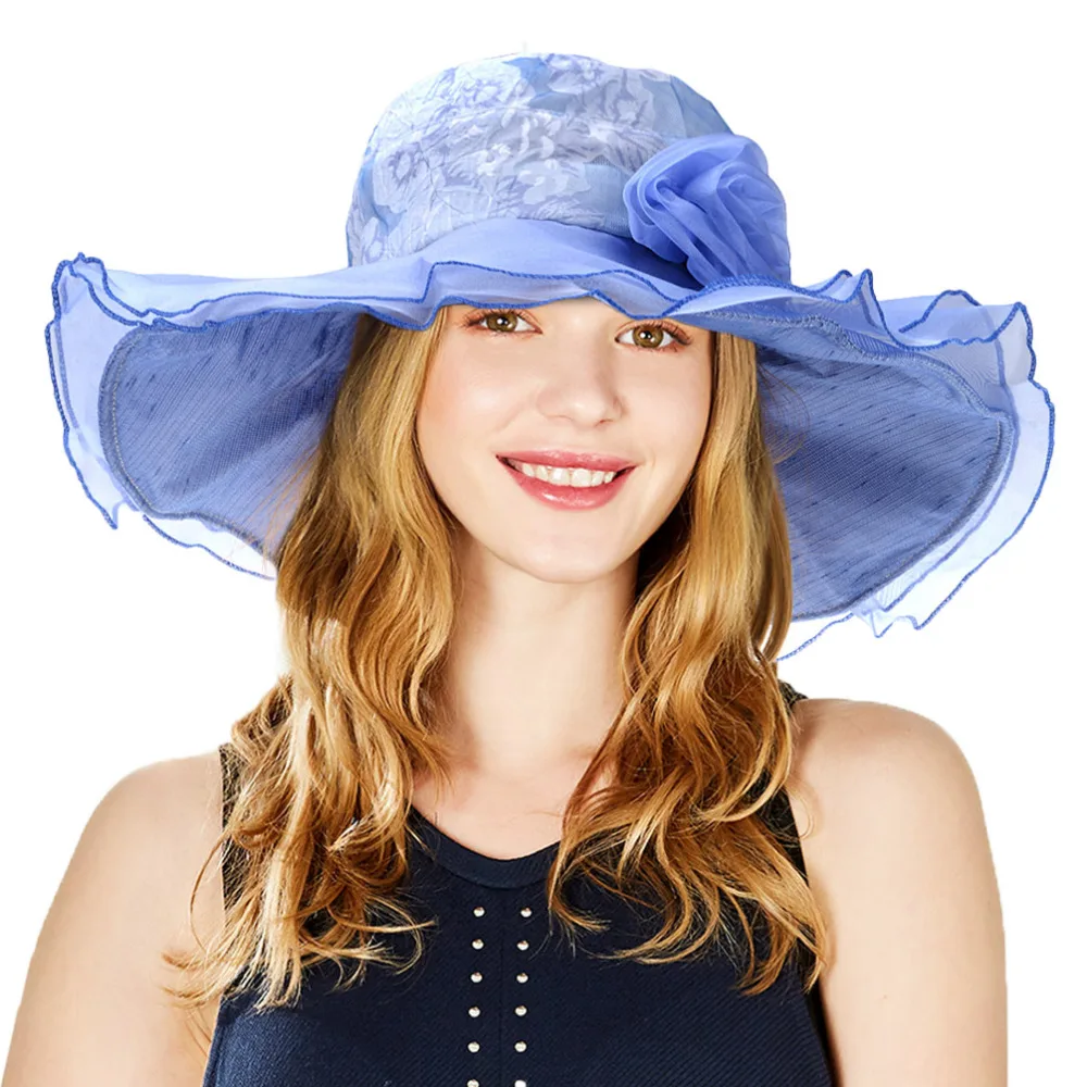 Women Summer Sun Hat Sunproof Large Brim Fashionable Foldable Beach Cap