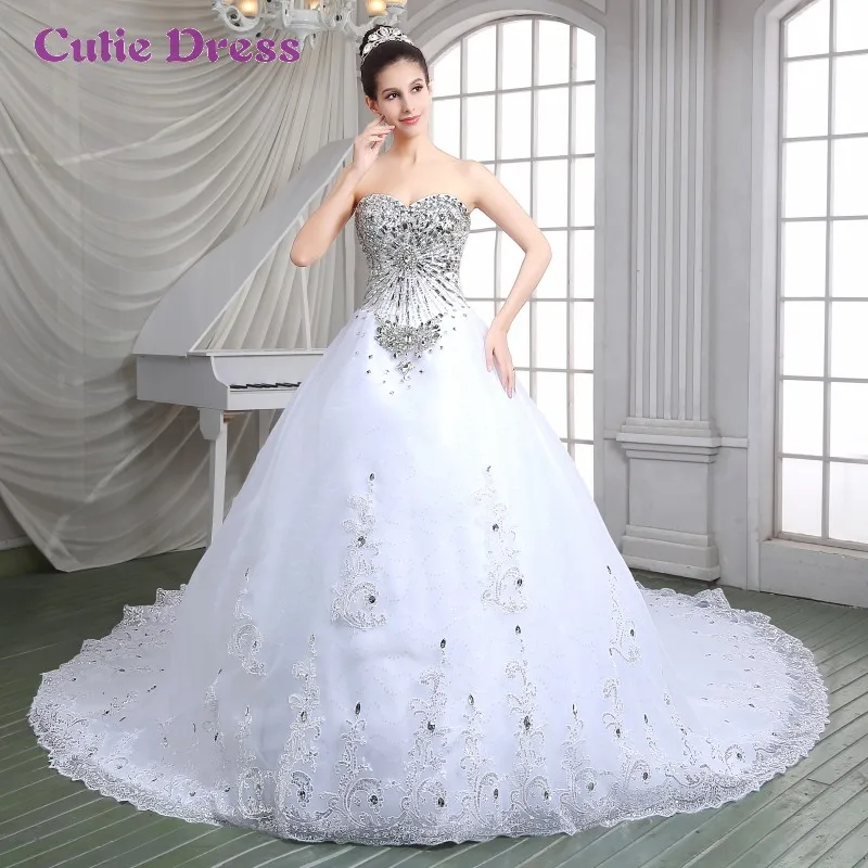 Luxury Court Train Wedding Dresses 2016 New Fashion Sweetheart Luxury Court Train Wedding Dresses 2016 New Fashion Sweetheart Glitter Beading Top Gowns Vestido De Noiva Vintage L06 On Aliexpress Alibaba