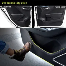 4 шт. Новые Межкомнатные Двери Из Углеродного Волокна Боковой Край Anti-kick Площадку Защита Наклейка Для Honda City