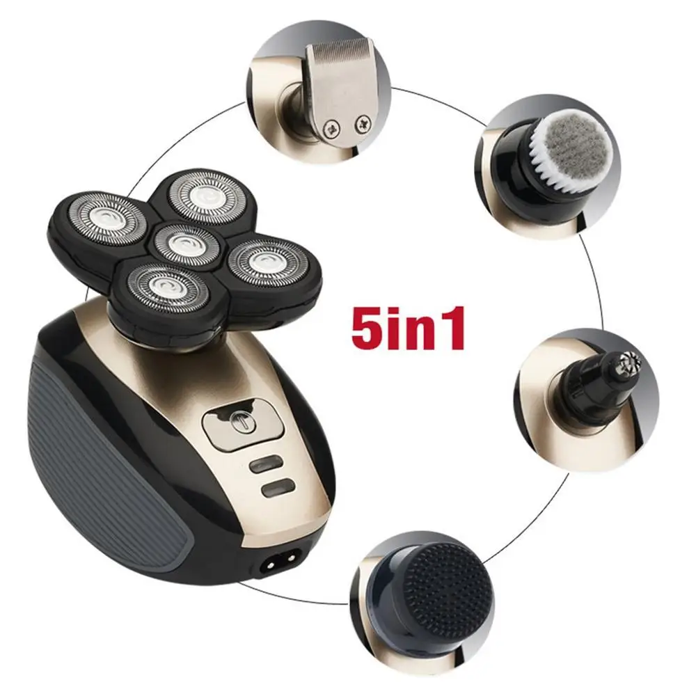 

Multi-function Shaver Shaving Head Electric Rechargeable Razor Clipper Men's Trimming Set Facial Cleaning Instrument Five in one