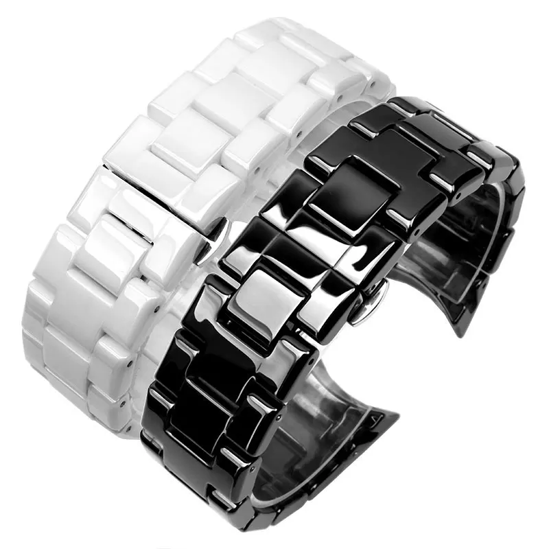 

Alternative Armani ceramic watch band, suitable for AR1400, AR1410, black and white ceramic bracelet watch, shipping