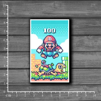 

Super M ario pixel style Stationery Graffiti Suitcase Kids Sticker Decor For Ablum Scrapbooking Laptop Notebook Sticker[Single]