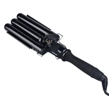 Portable 25mm Waver Deep Curly Hair Machine Curling Iron Heating Temperature Adjust Styling tools with Heat Resistant Glove Set