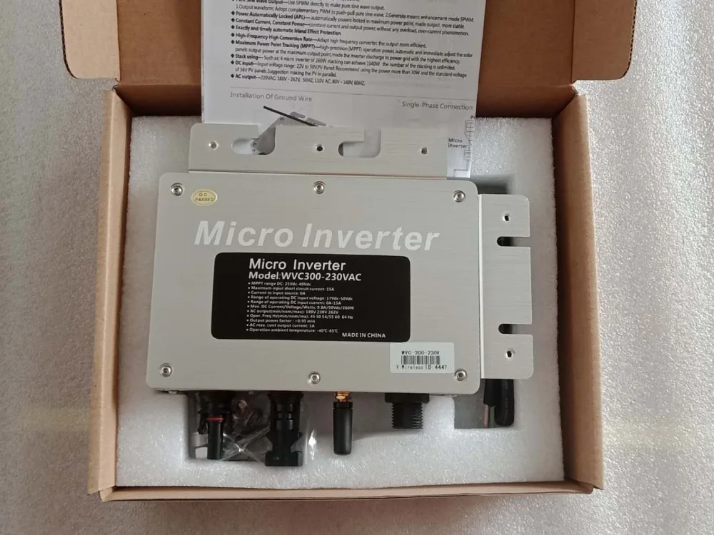 WVC 300W WIFI версия MPPT микро солнечный инвертор DC 22 50V к AC 110/230V Чистая синусоида с