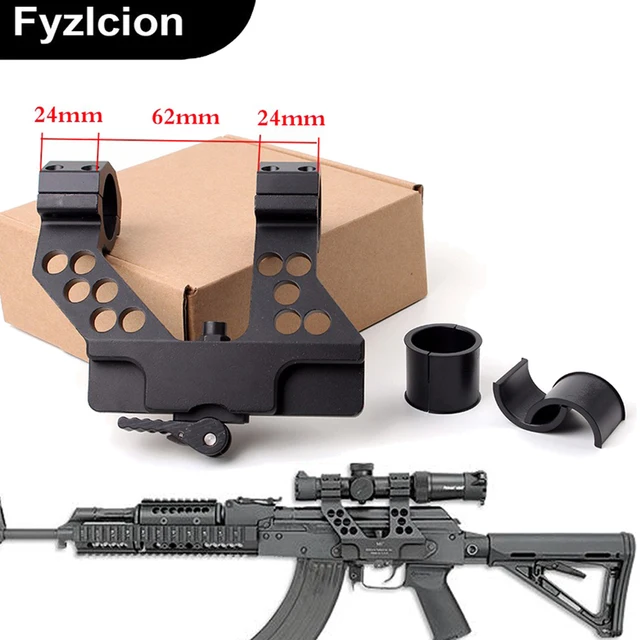 New Arrival Hunting Quick Detach AK Side Rail Scope Mount with Integral 1 Inch 25mm/30mm Ring